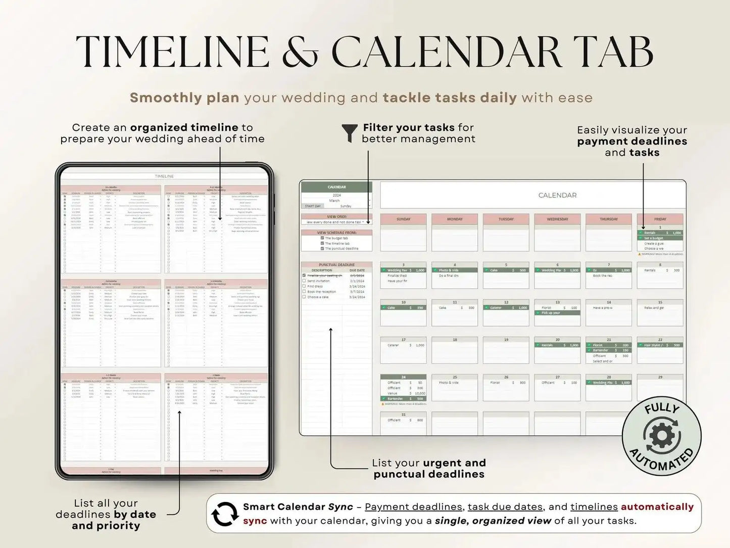 The Ultimate All-in-One Wedding Planner Spreadsheet