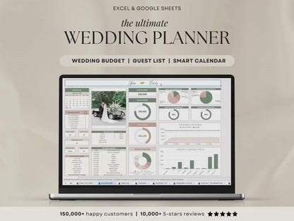 The Ultimate All-in-One Wedding Planner Spreadsheet